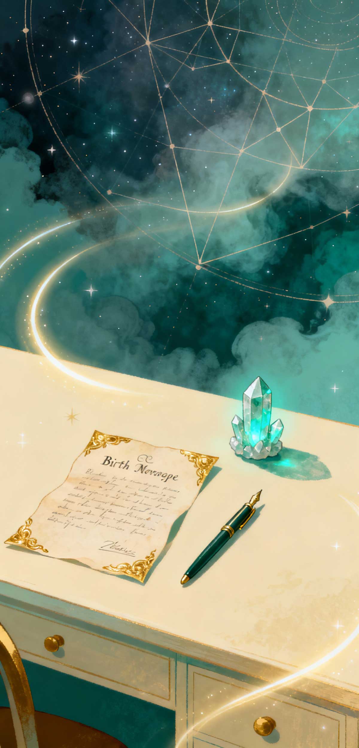 Mystical numerology image symbolizing aura, presence, and first impressions