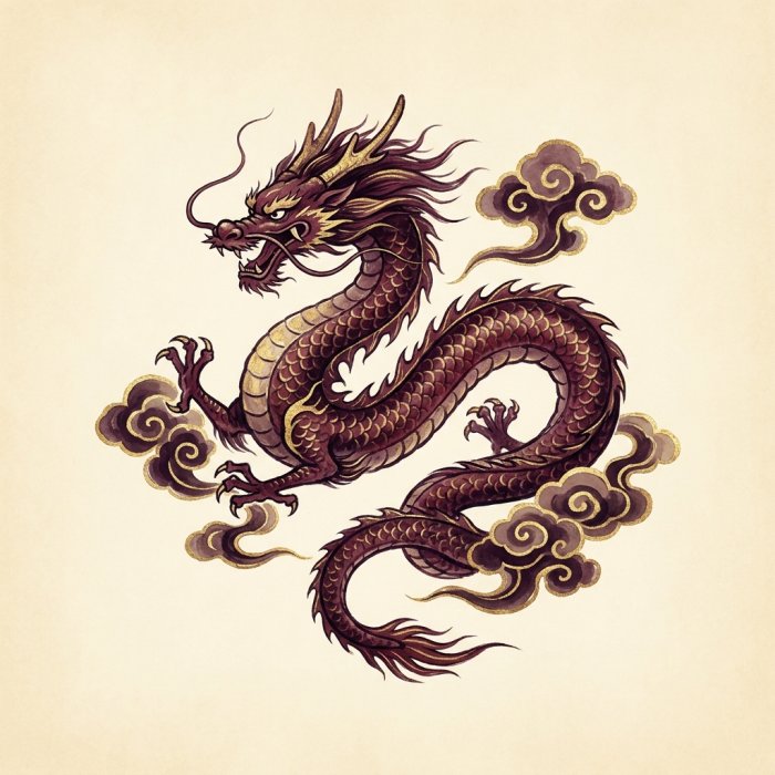 The Dragon — Chinese zodiac illustration