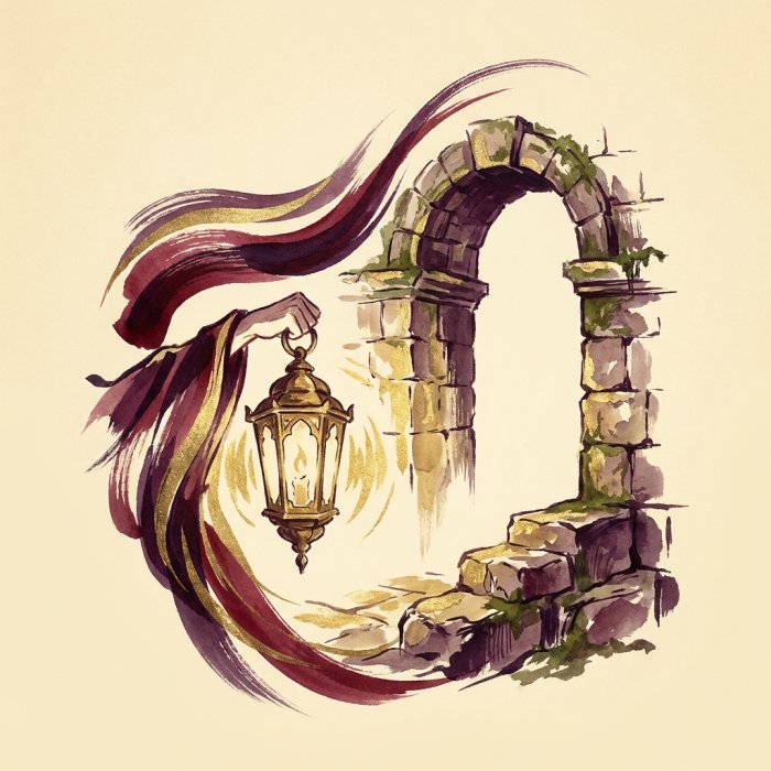 Line 1 — The Investigator, illuminated illustration