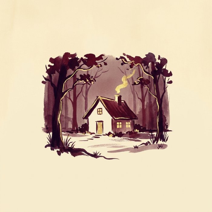 Line 2 — The Hermit, illuminated illustration