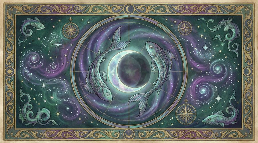 The Partial Lunar Eclipse Rising in Pisces