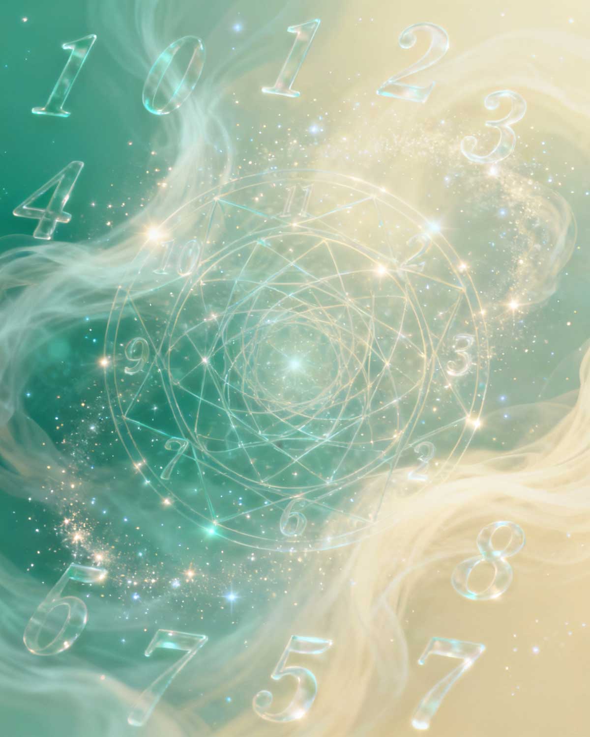 Personal Month numerology art showing monthly cycles and emotional themes