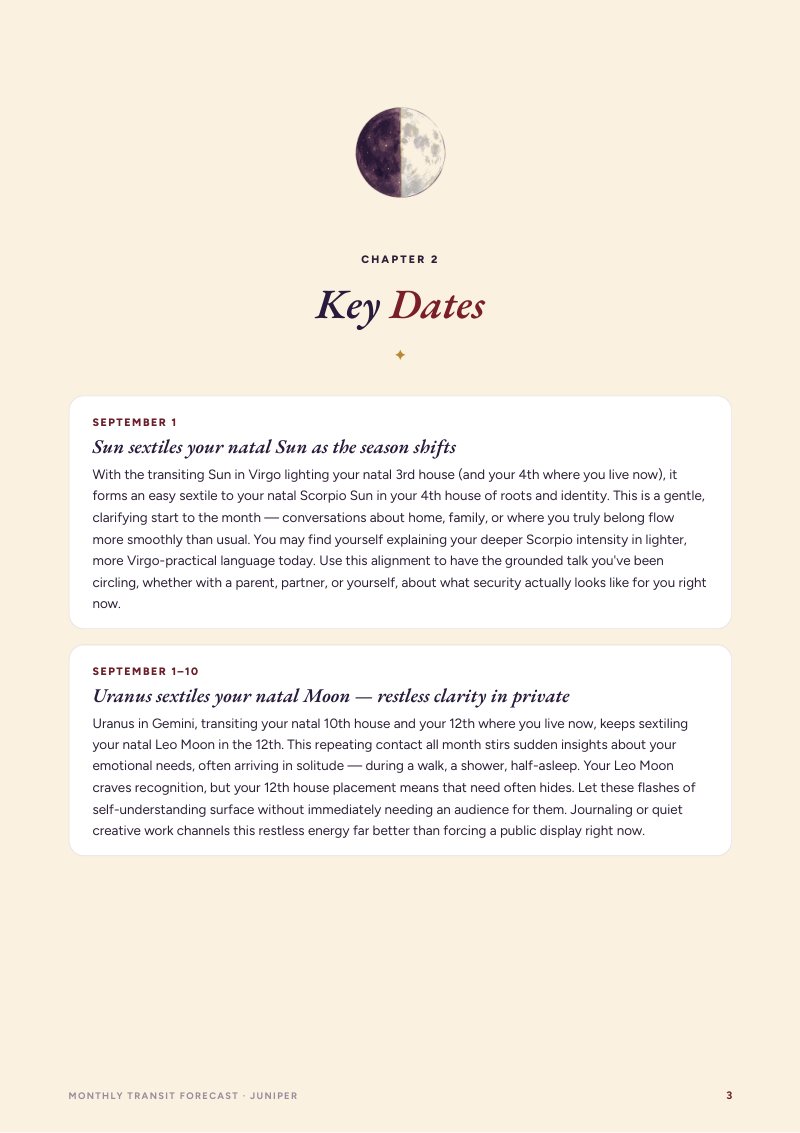 The key dates begin