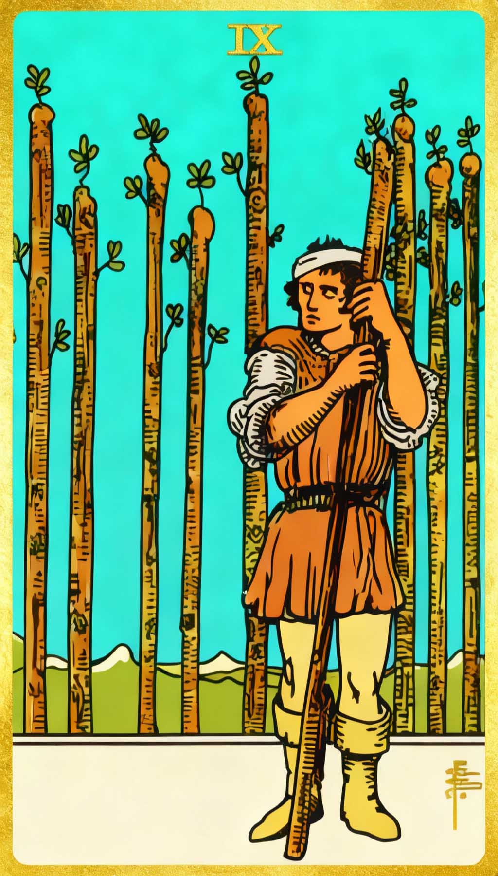 Nine Of Wands tarot card