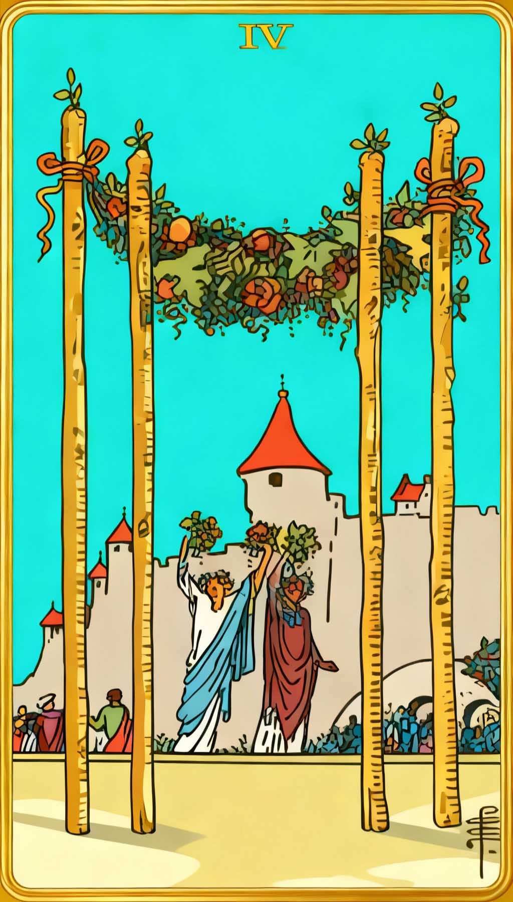 Four Of Wands tarot card