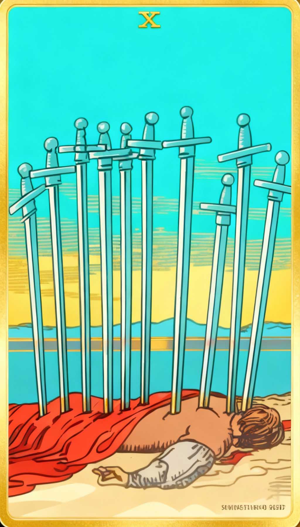 Ten Of Swords tarot card