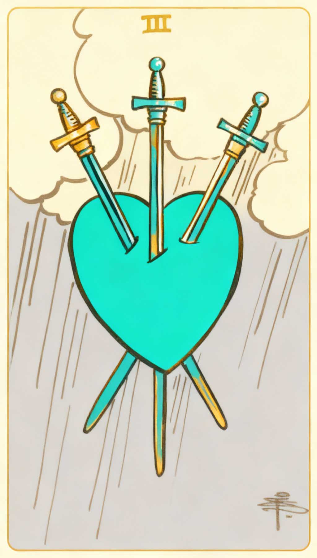 Three Of Swords tarot card