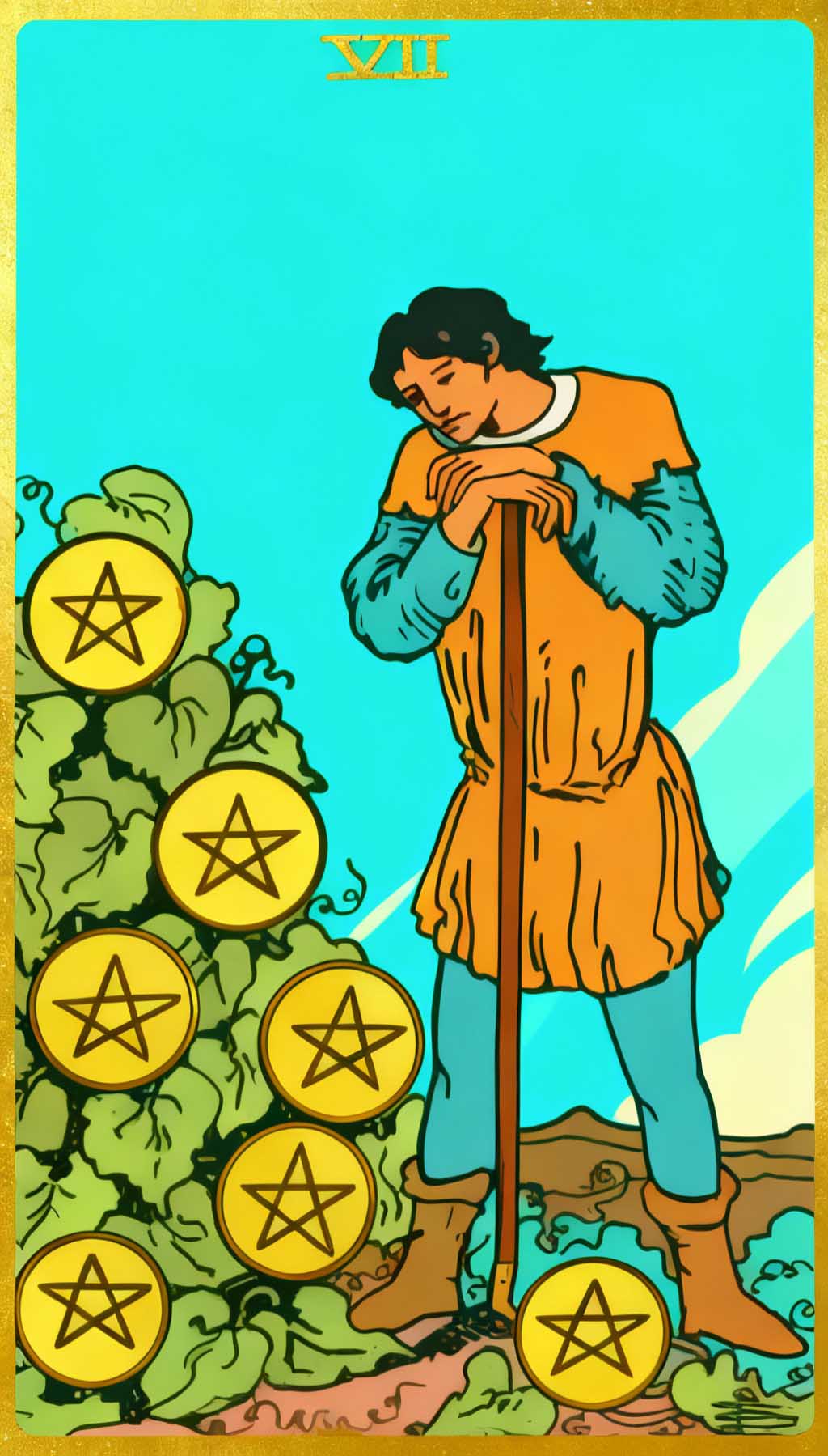 Seven Of Pentacles tarot card