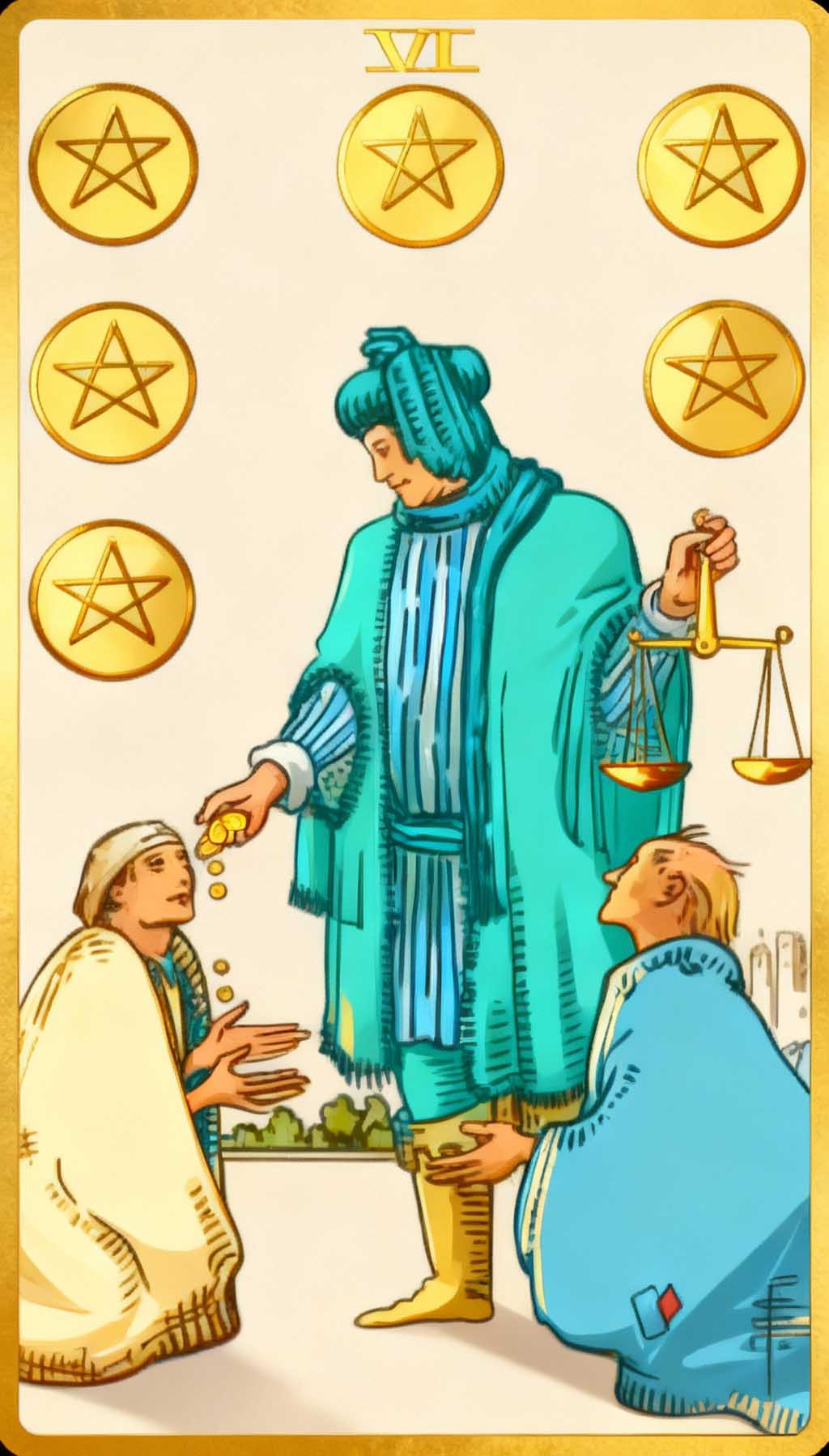 Six Of Pentacles tarot card