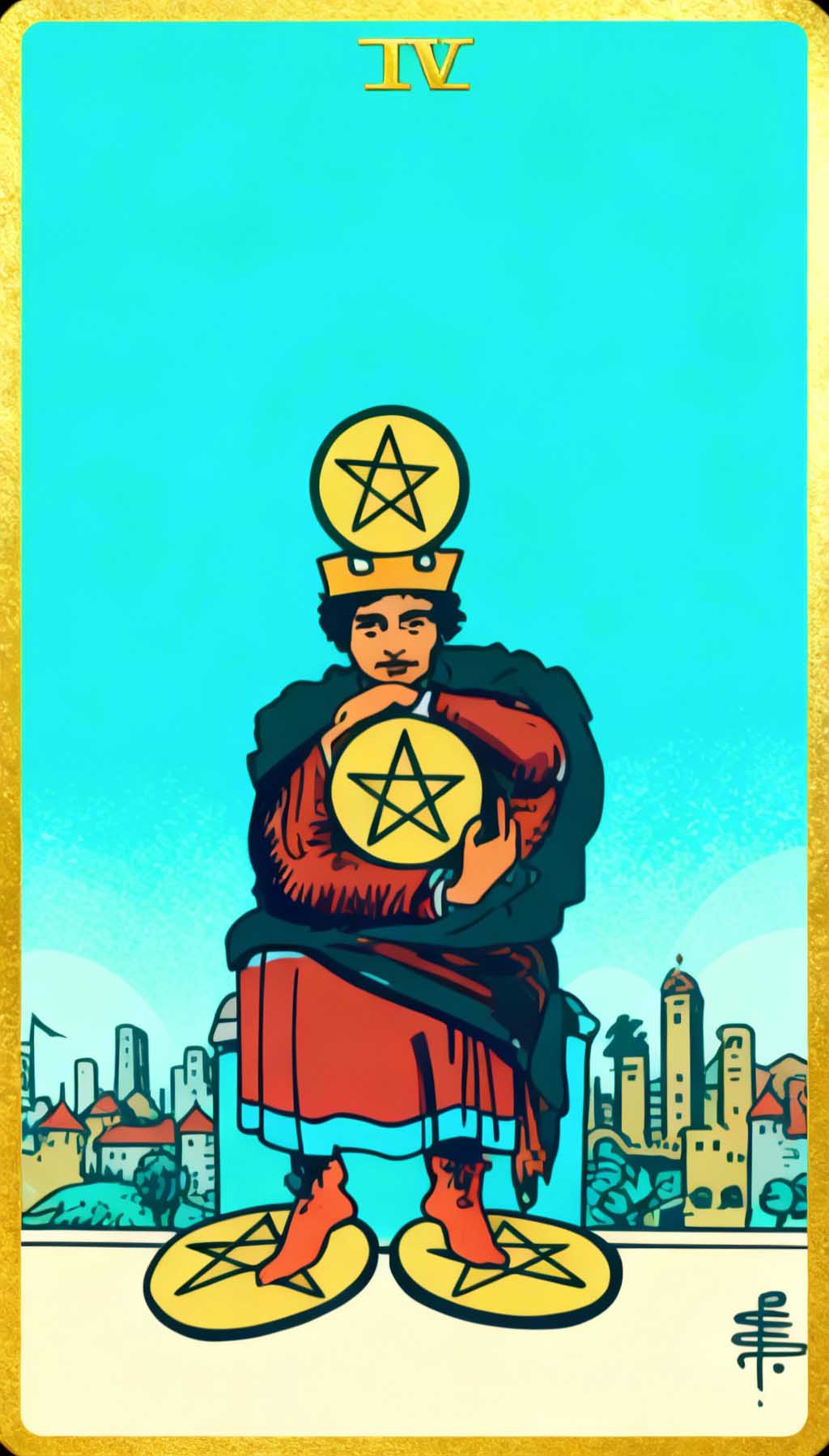 Four Of Pentacles tarot card