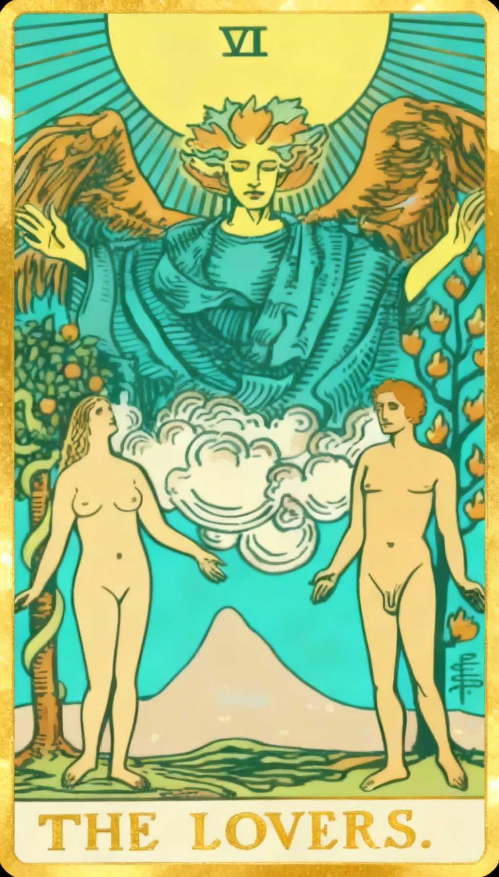 The Lovers tarot card