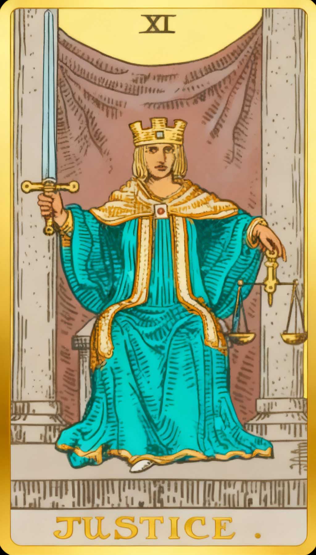 Justice tarot card