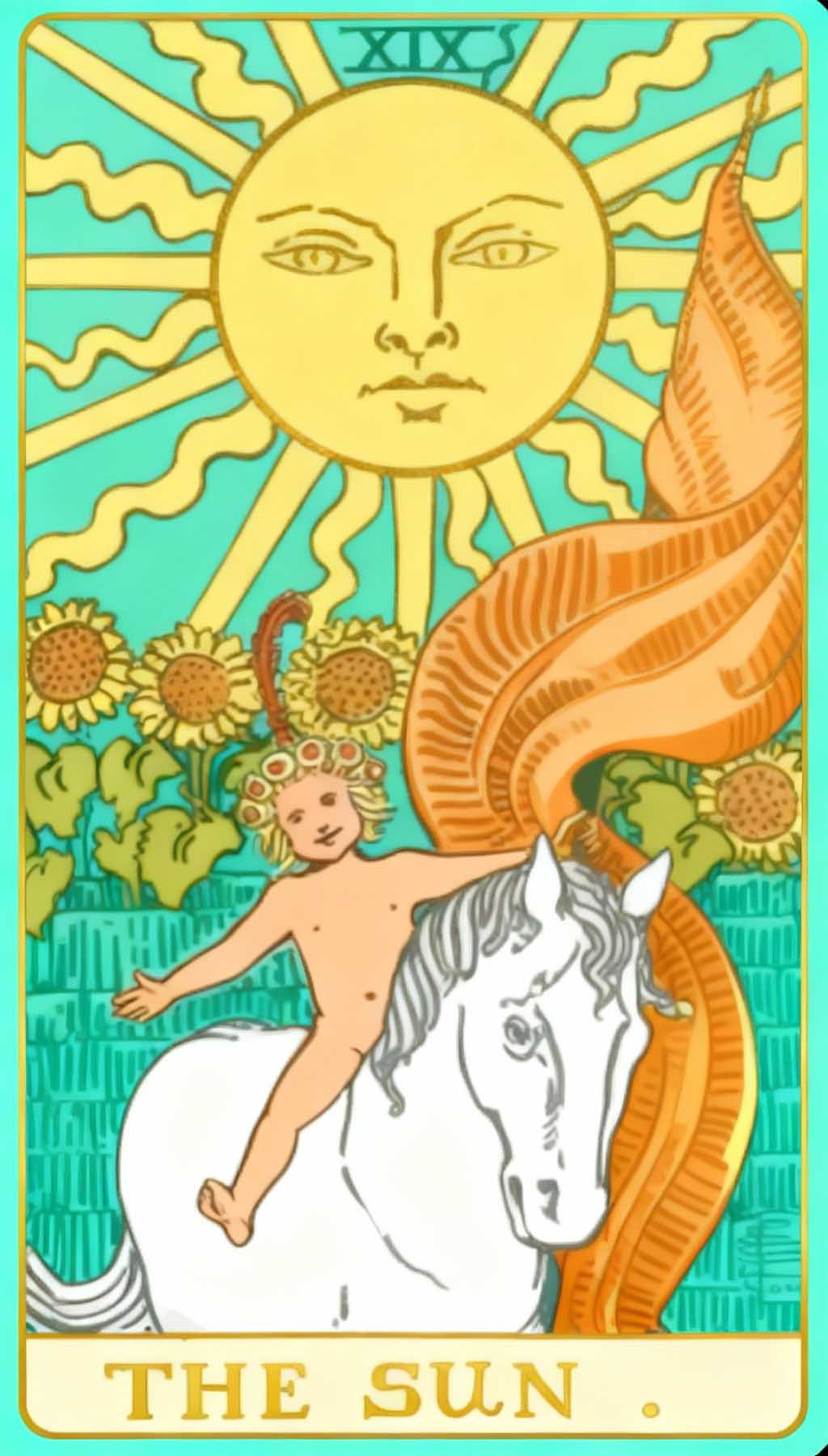 The Sun tarot card