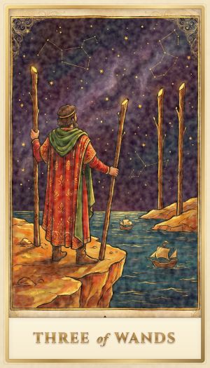 Three of Wands tarot card