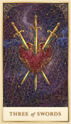 Three of Swords tarot card