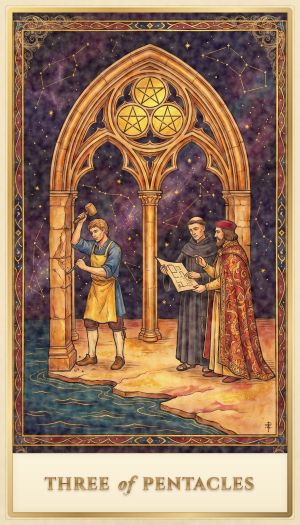 Three of Pentacles tarot card