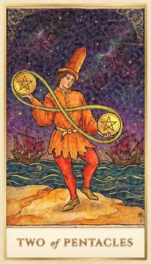 Two of Pentacles tarot card