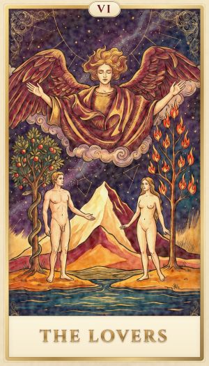 The Lovers tarot card
