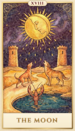The Moon tarot card